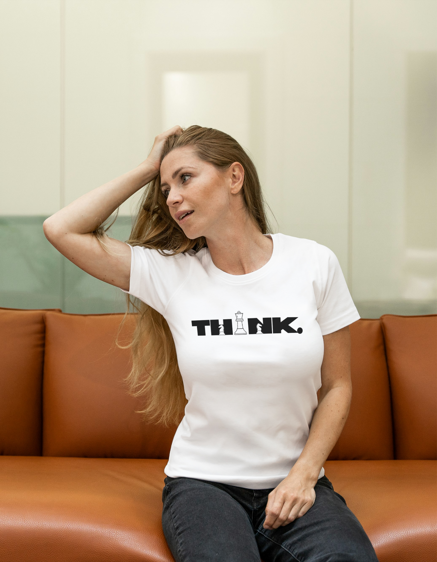 "THINK" Chess Design T-Shirt