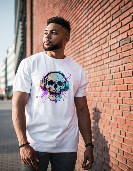 Ethereal Skull: Purple & Blue Mystic Tee