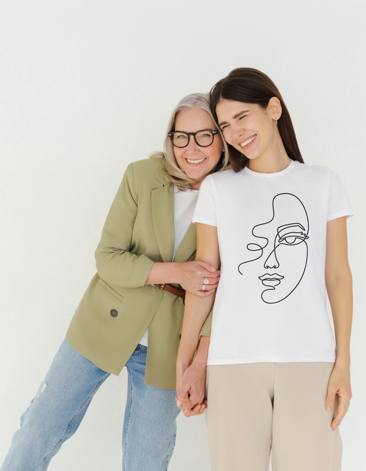 Elegant Lines face T-shirt