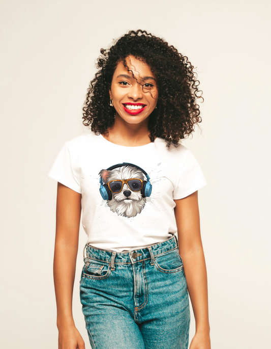 Color‑Splash Dog Glasses Tees